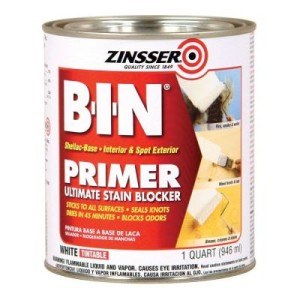 BIN sealer by Zinnser for water stains