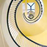 spiral stair case interior paint